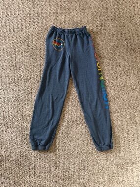 Aviator nation Kids Navy Blue Rainbow Graphic Sweatpants